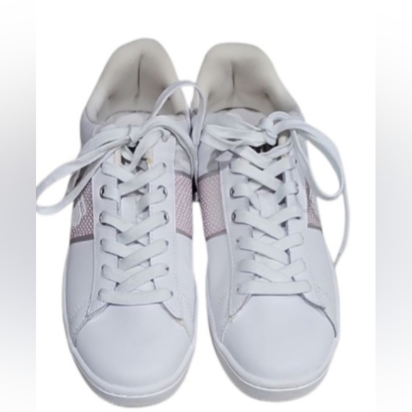 K-Swiss Tennis Shoes/Sneakers Women's Size 9 Leather White/Pink Accent EUC - Picture 2 of 13